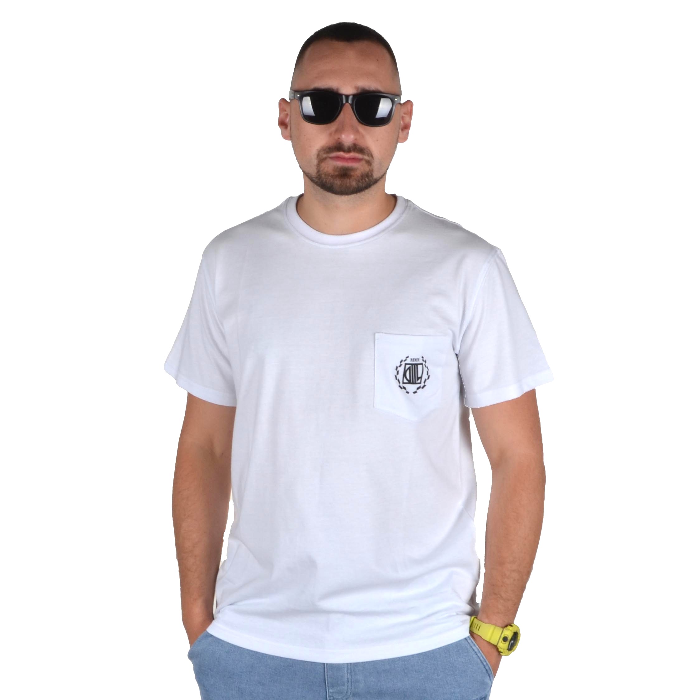 DIIL KOSZULKA KLASYK T-SHIRT POCKET LAUR BIAŁY