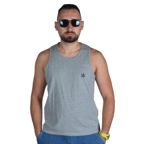 JIGGA WEAR TANK TOP BOKSERKA MINI CROWN SZARA