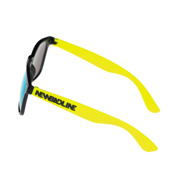 NEW BAD LINE OKULARY CLASSIC HALF BLACK/NEON MAT YELLOW MIRROR 00-640