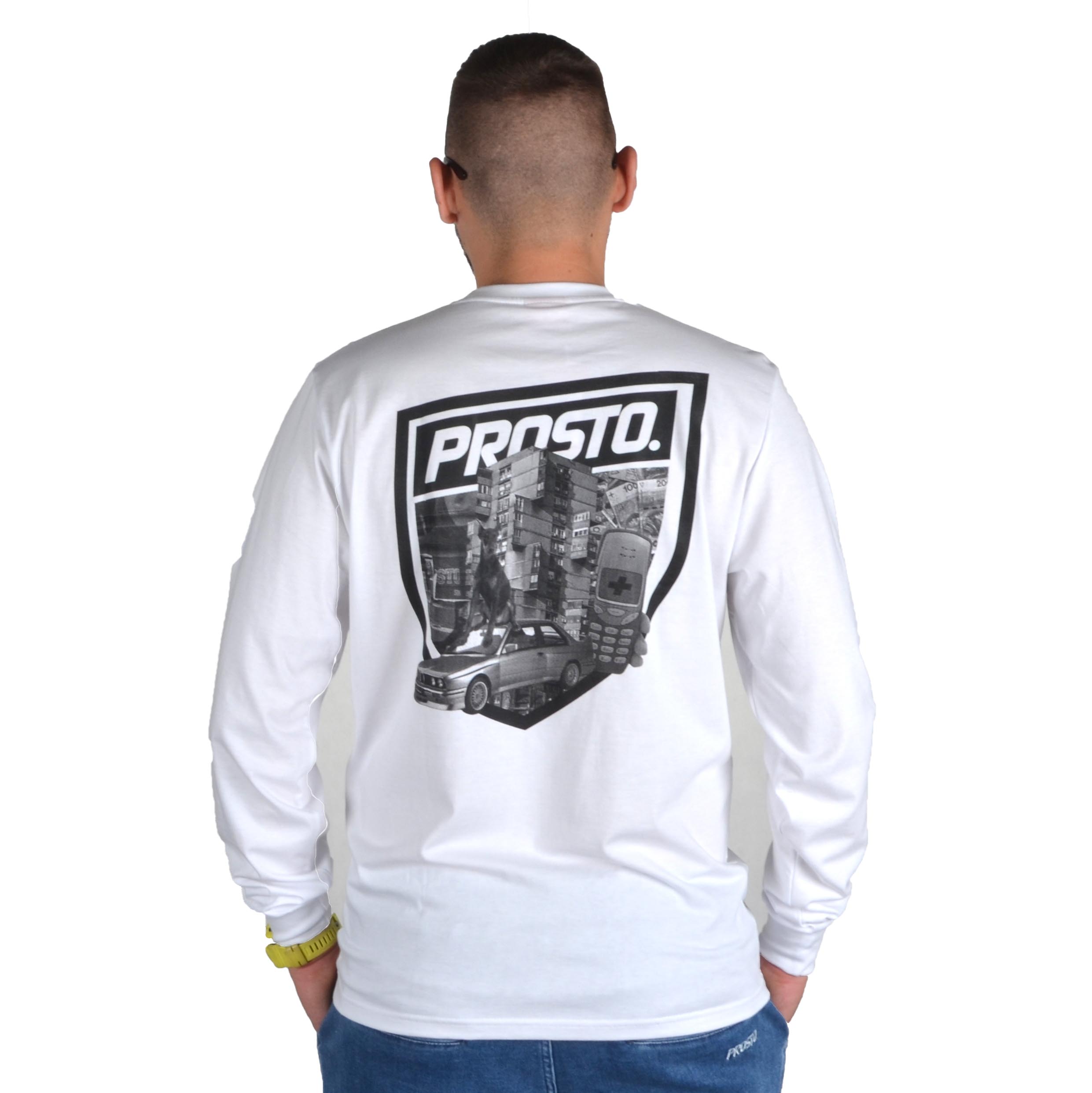 PROSTO. KLASYK LONGSLEEVE SKRIFF BIAŁY