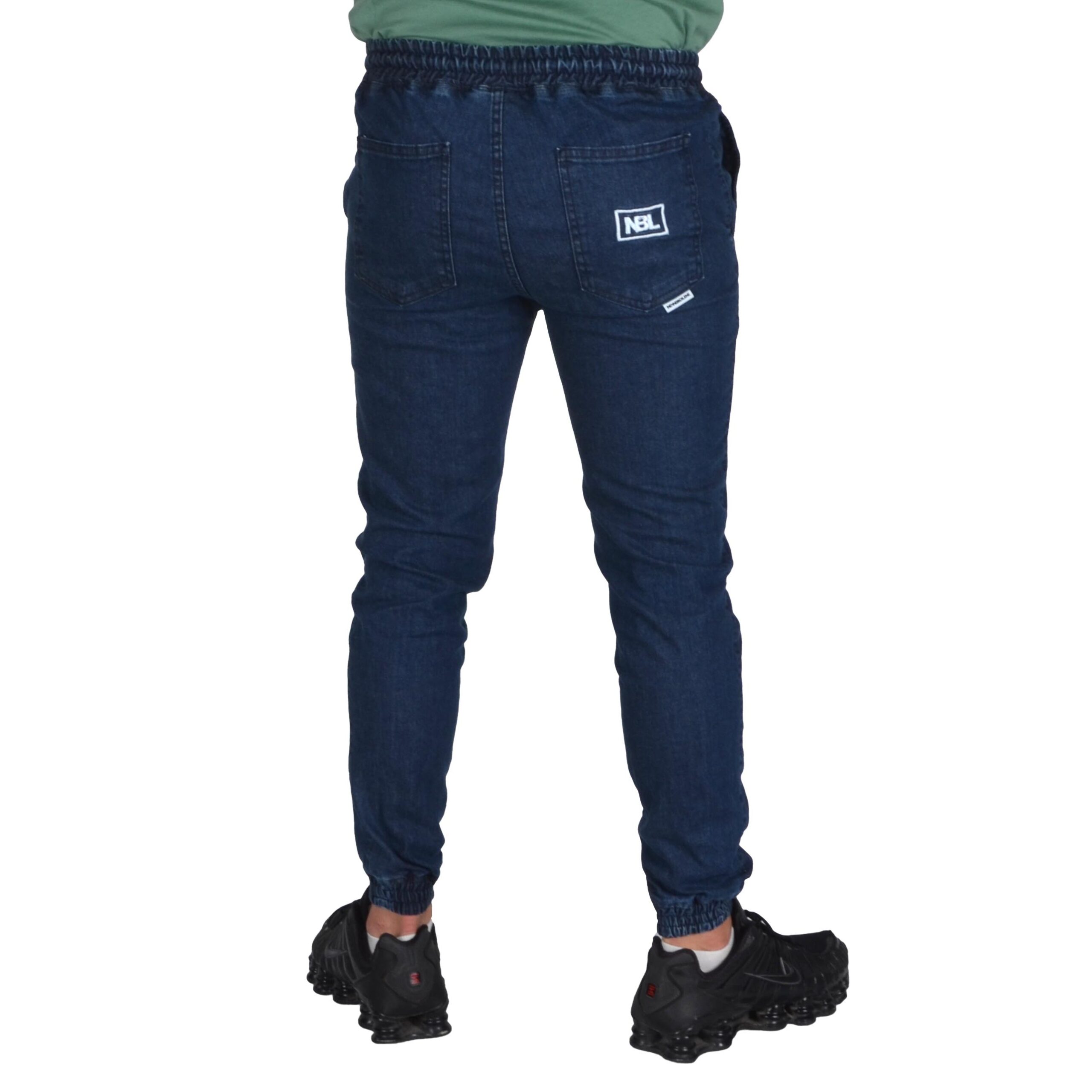 NEW BAD LINE SPODNIE JOGGER JEANS ICON GRANATOWE