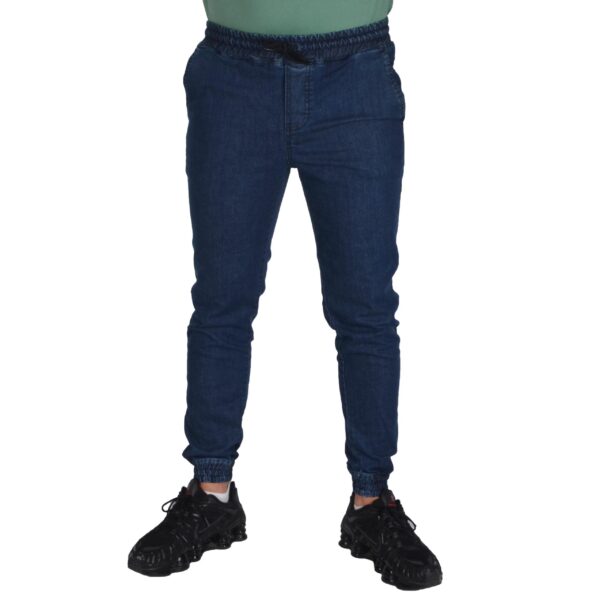 NEW BAD LINE SPODNIE JOGGER JEANS ICON GRANATOWE