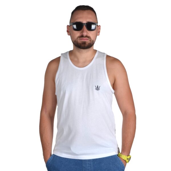 JIGGA WEAR TANK TOP BOKSERKA MINI CROWN BIAŁA