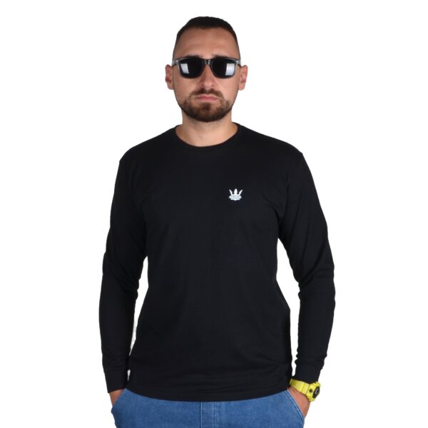 JIGGA WEAR LONGSLEEVE KOSZULKA Z DŁUGIM RĘKAWEM MINI CROWN CZARNY