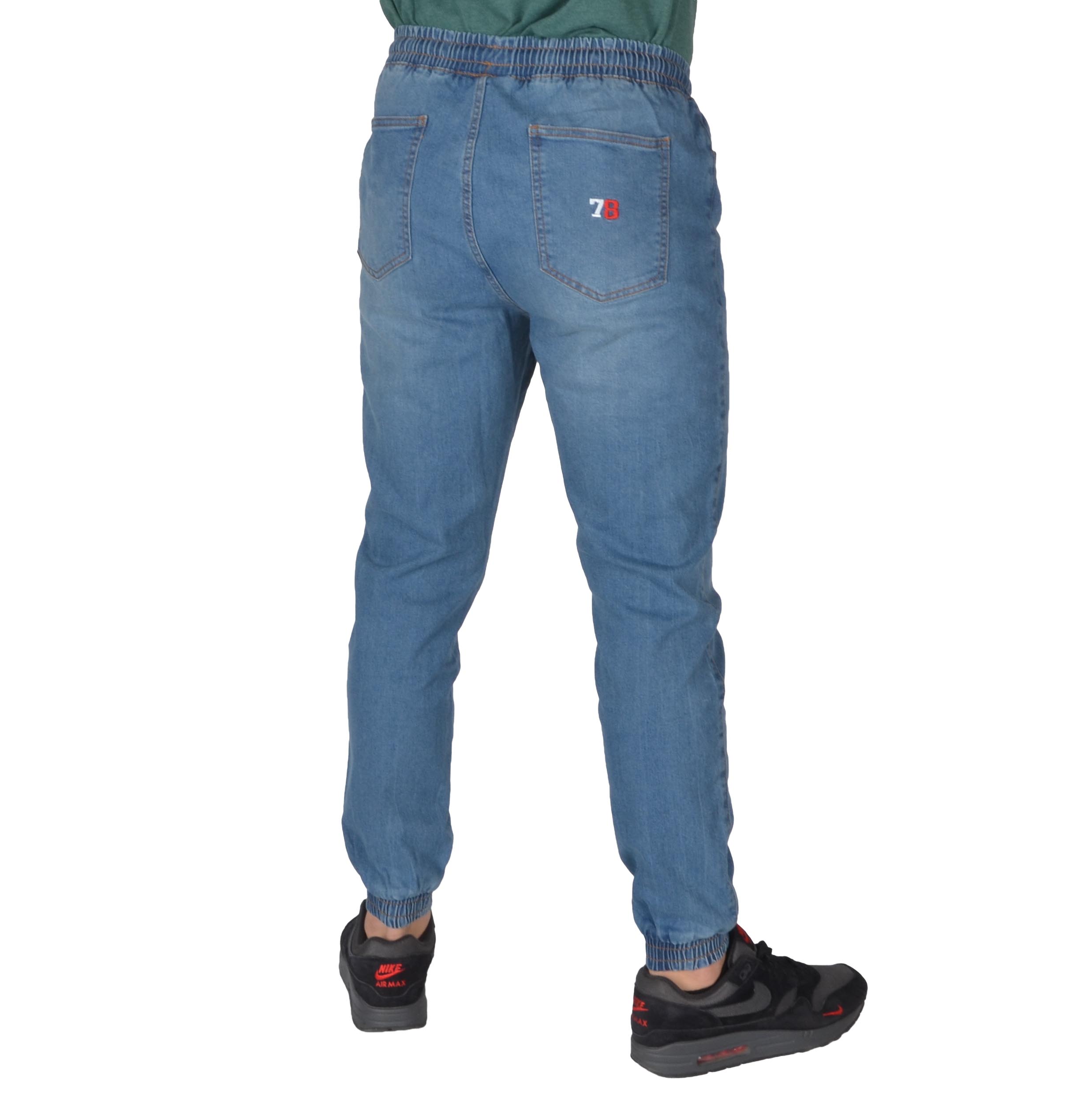 MORO SPORT SPODNIE JOGGER JEANS M78 JASNE NIEBIESKIE