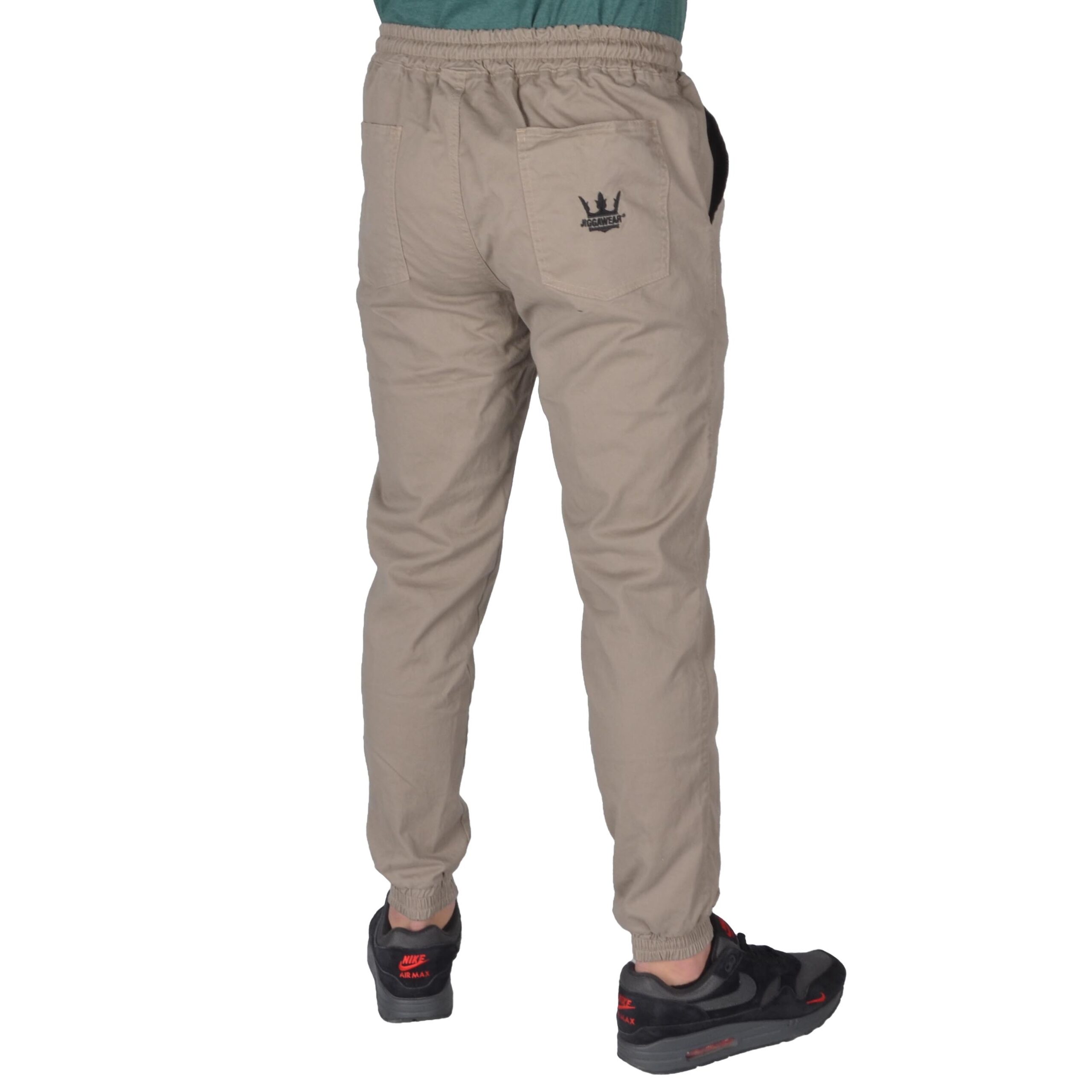 JIGGA WEAR SPODNIE JOGGER CHINO CROWN CAMEL