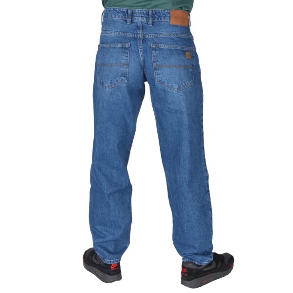 JIGGA WEAR SPODNIE JEANSOWE JEANS BAGGY ICON PATCH NIEBIESKIE