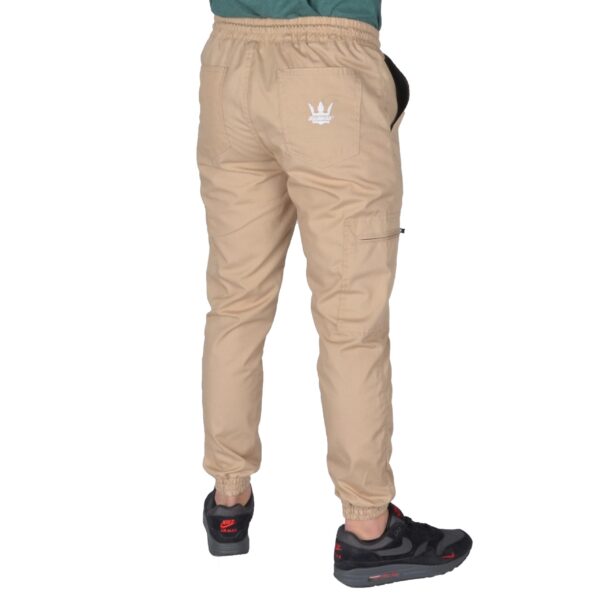 JIGGA WEAR SPODNIE JOGGER MATERIAŁOWE BOJÓWKI CROWN RIPSTOP CARGO BEŻOWE