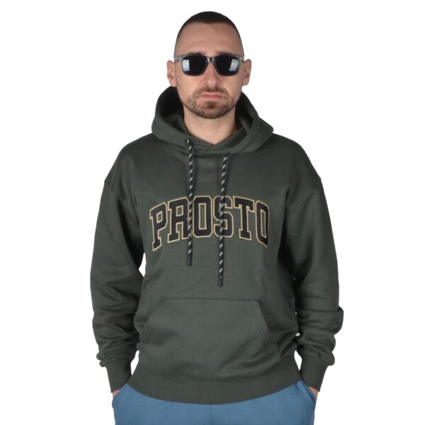 PROSTO. KLASYK BLUZA Z KAPTUREM HOODIE COLLEGE99 ZIELONA