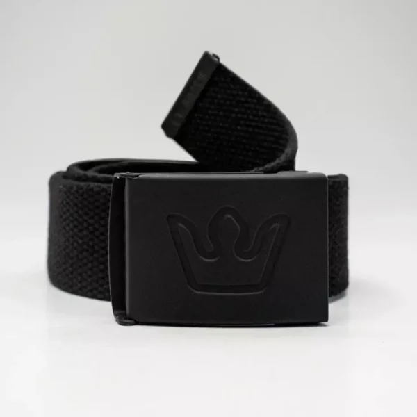 JIGGA WEAR PASEK PARCIANY SIMPLE CROWN CZARNY