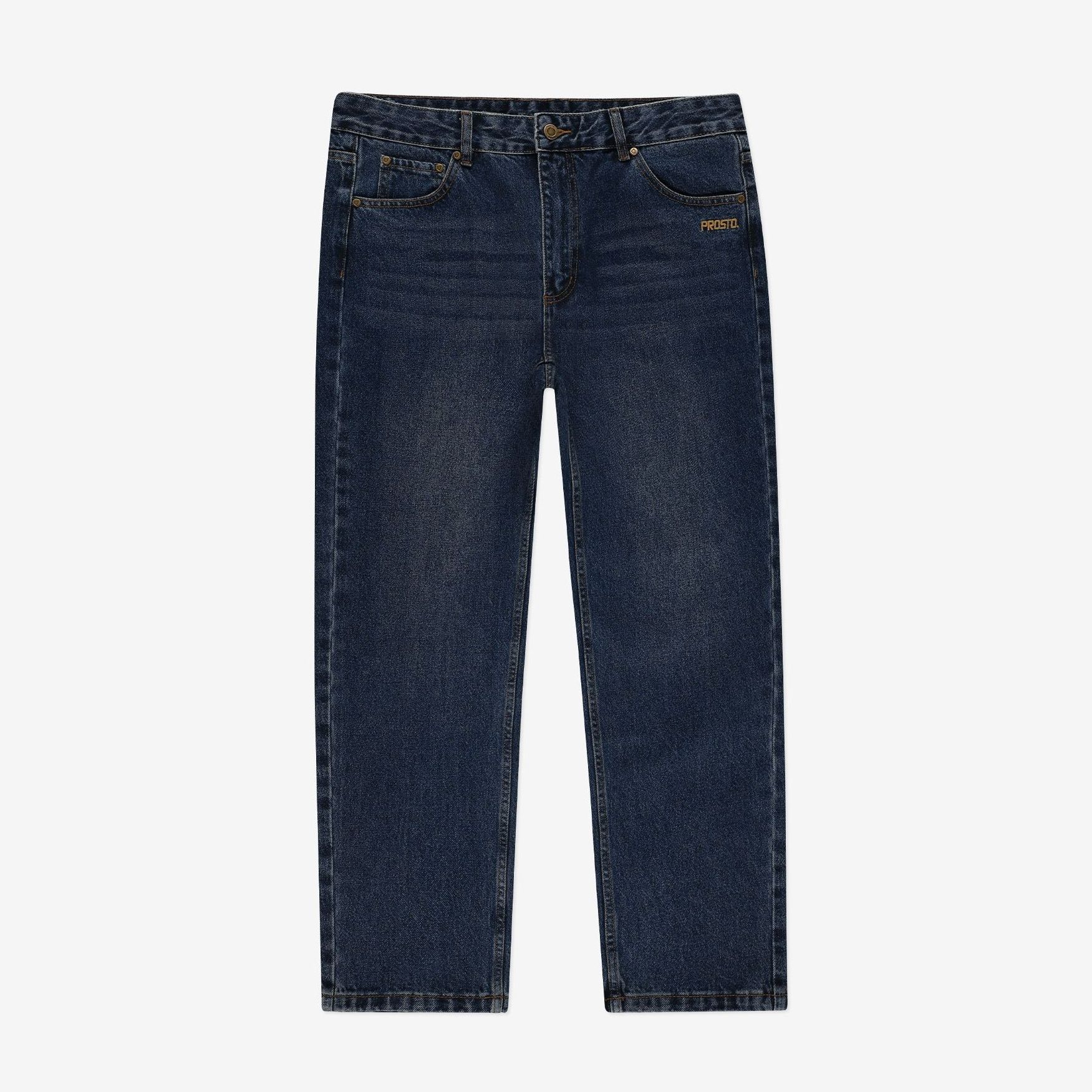 PROSTO. KLASYK SPODNIE JEANS TAPERED TRAS NIEBIESKIE