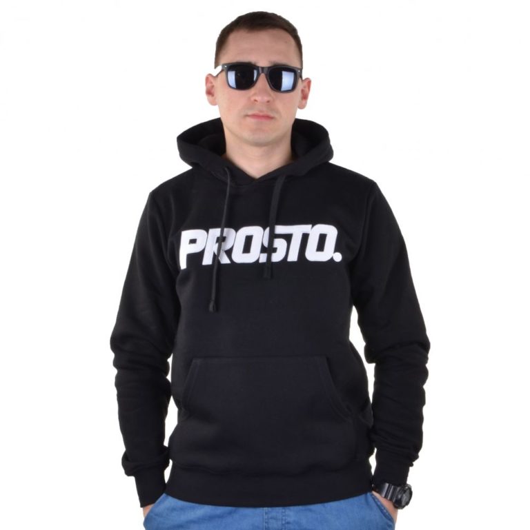 PROSTO. KLASYK BLUZA Z KAPTUREM STANDARD CZARNA | Klasykshop